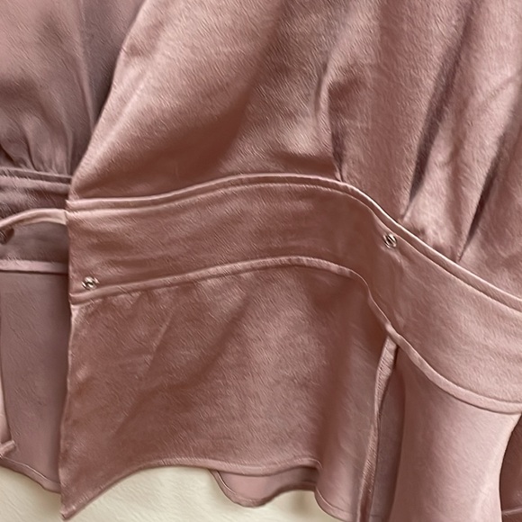 Express V-Neck Long Sleeve Wrap Top Light Mauve Small NWT - Picture 4 of 14